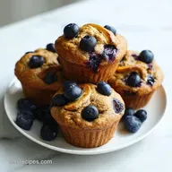 Blueberry Banana Muffins with Greek Yogurt: Velvety Baked