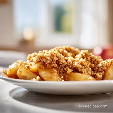 Apple Crisp with Oat Topping for 6 Servings: Golden and Crunchy Recipe Card