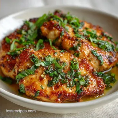 Basil Garlic Chicken Recipe in 25 Min