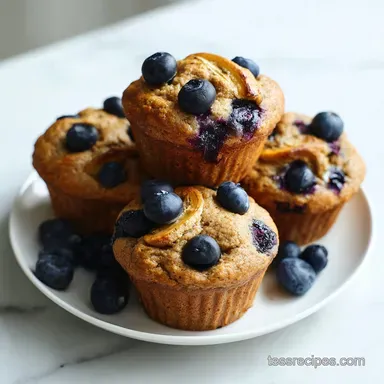 Blueberry Banana Muffins with Greek Yogurt: Velvety Baked