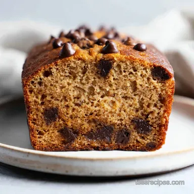 Chocolate Banana Bread for 12 Slices Recipe Card