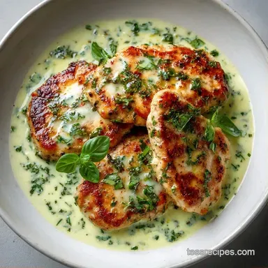 Creamy Basil Chicken in 20 Minutes Recipe Card