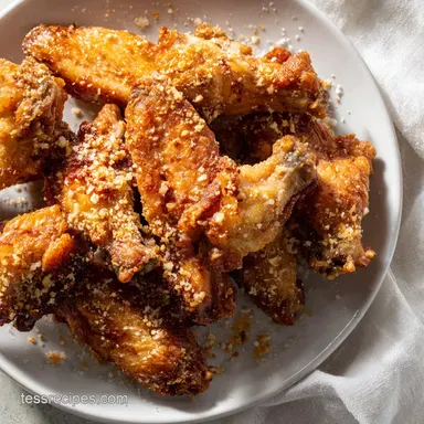 Air Fryer Wings: Garlic Parmesan Recipe Card