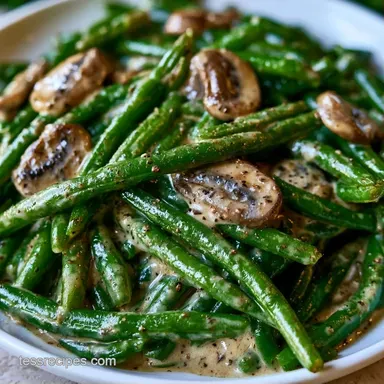 Easy Green Bean Casserole for 6 Servings Recipe Card
