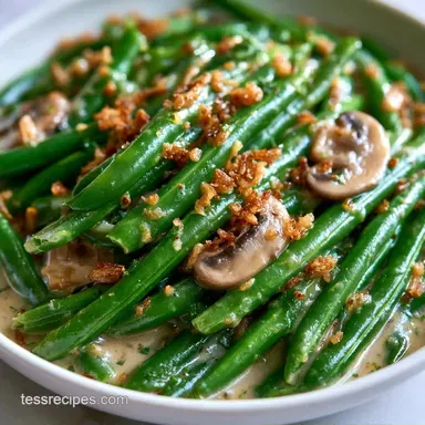 Fresh Green Bean Casserole with Bacon