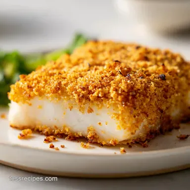 Garlic Parmesan Crusted Halibut: Crispy Recipe Card