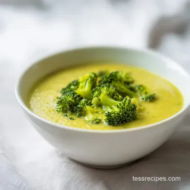 Broccoli Cheddar Delight Soup in 40 Min Recipe Card