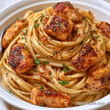 Instant Pot Chicken Alfredo Recipe Card