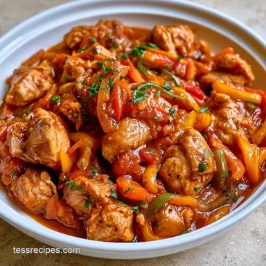 Chicken Cacciatore: Instant Pot Recipe Card