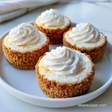 Mini Cheesecakes Bites for 24 Servings Recipe Card