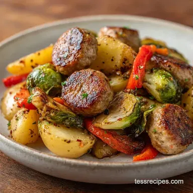 Sheet Pan Sausage with Kielbasa Recipe Card