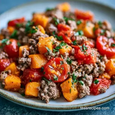 Sweet Potato Skillet with Ground Beef