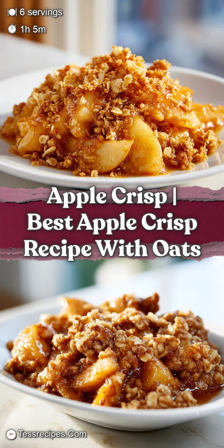 Extreme close-up of crispy, buttery oat clusters and soft, glazed apple slices with a dusting of cinnamon sugar.