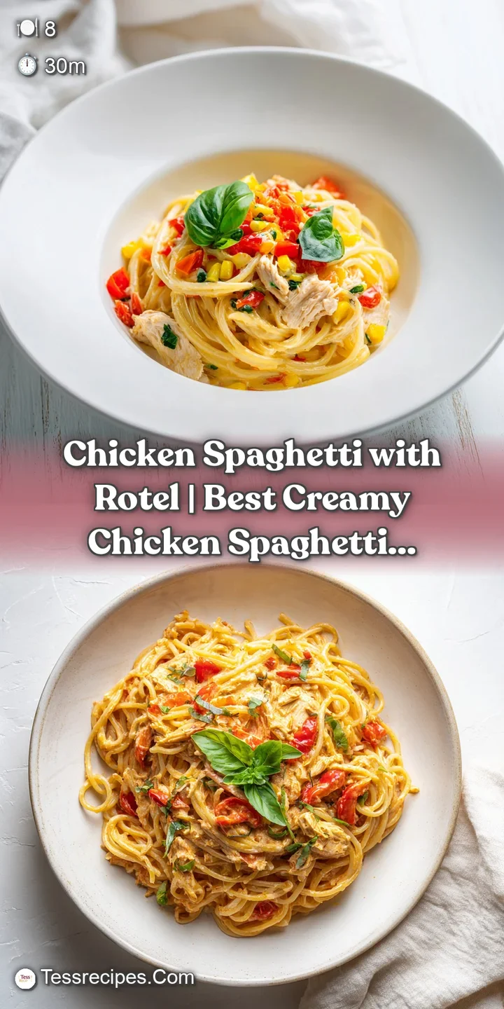 Close-up of tender chicken and pasta coated in a rich, orange-tinted sauce.