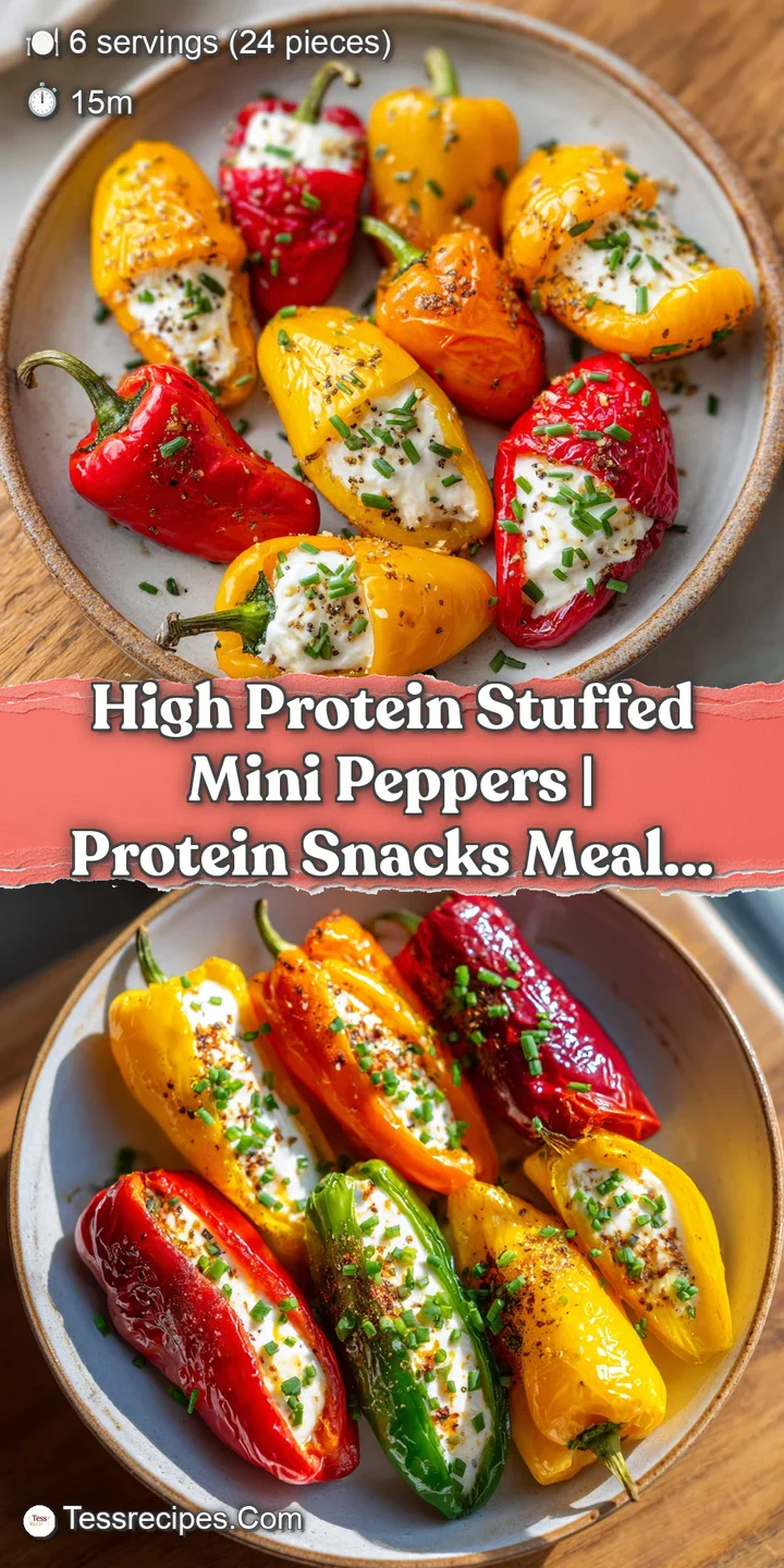 Close-up of a golden-browned creamy filling inside a bright red mini pepper with a glistening, charred skin.