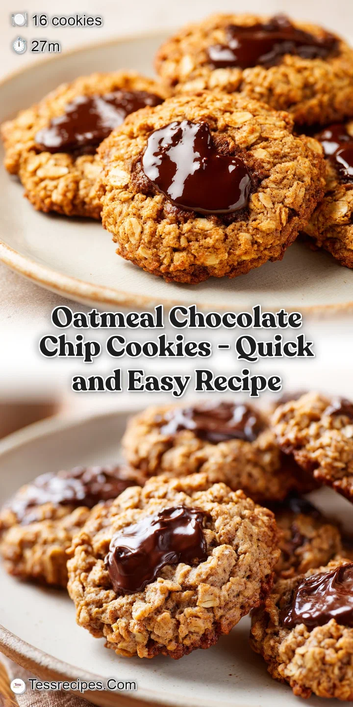 Macro shot of a soft cookie showing toasted oat texture and gooey, melted chocolate chunks glistening in light