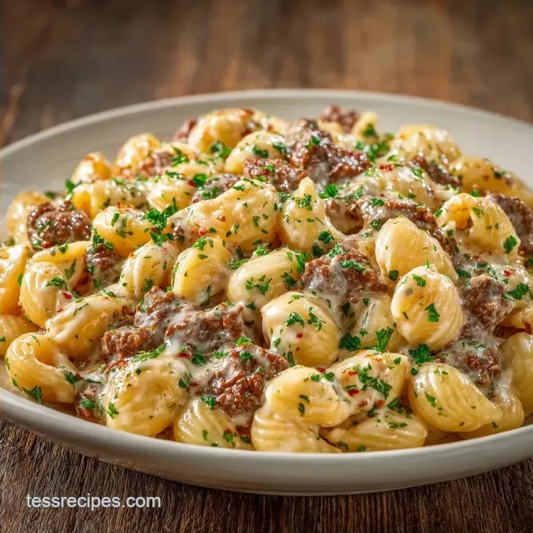 One Pot Creamy Beef and Shells: Savory and Rich