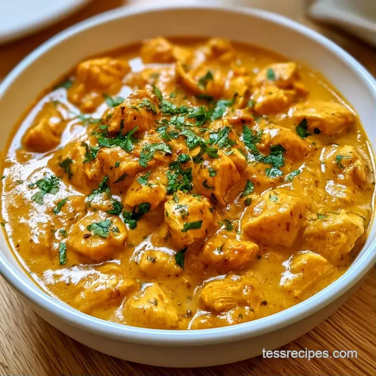 Golden yellow curry served over fluffy white rice in a white ceramic bowl, garnished with fresh herbs and lime.