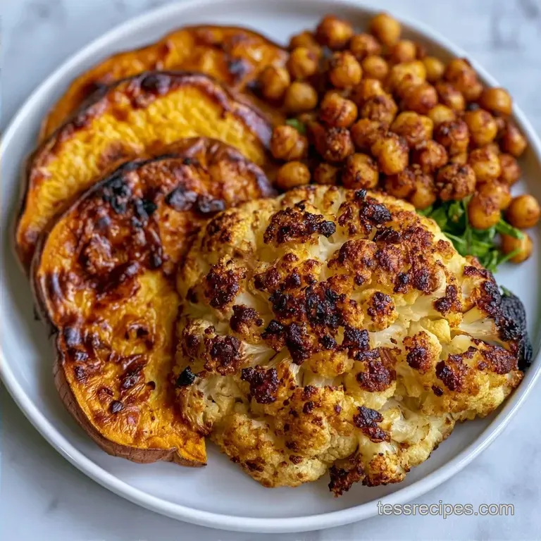 High-Protein Sheet Pan Roasted Veggies & Chickpeas