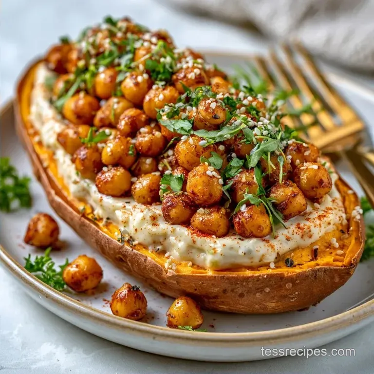 Mediterranean Sweet Potato Boats: Roasted and Zesty
