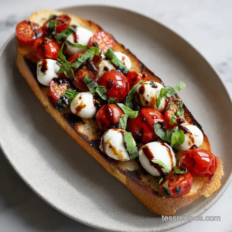 Mozzarella Bruschetta: Tomato and Basil