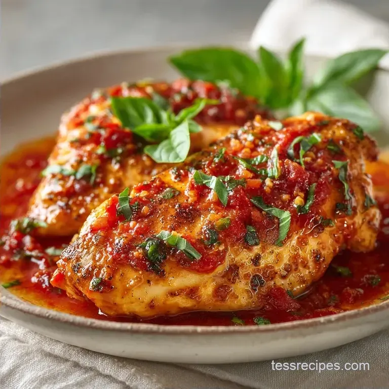 One Pan Garlic Tomato Basil Chicken: Creamy and Rich