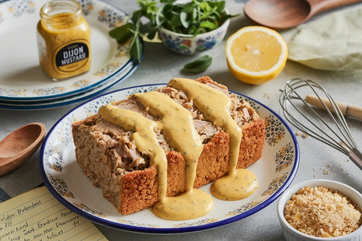 old fashioned mustard sauce for tuna loaf, classic mustard sauce, vintage mustard sauce, traditional tuna loaf recipe, tuna loaf with mustard sauce, homemade mustard sauce for tuna