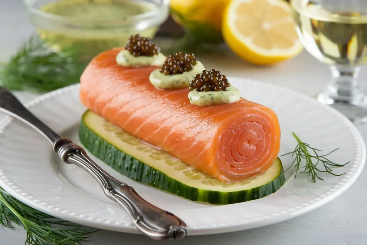 Chatelaine smoked salmon roll on cucumber, smoked salmon cucumber rolls, salmon cucumber appetizers, cucumber salmon rolls, easy smoked salmon recipe