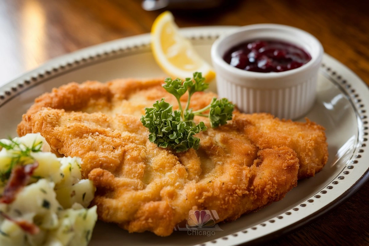 NBC Chicago Himmel Chicken Schnitzel Recipe, Chicago Chicken Schnitzel, Carol Himmel Schnitzel recipe, Crispy Chicken Schnitzel