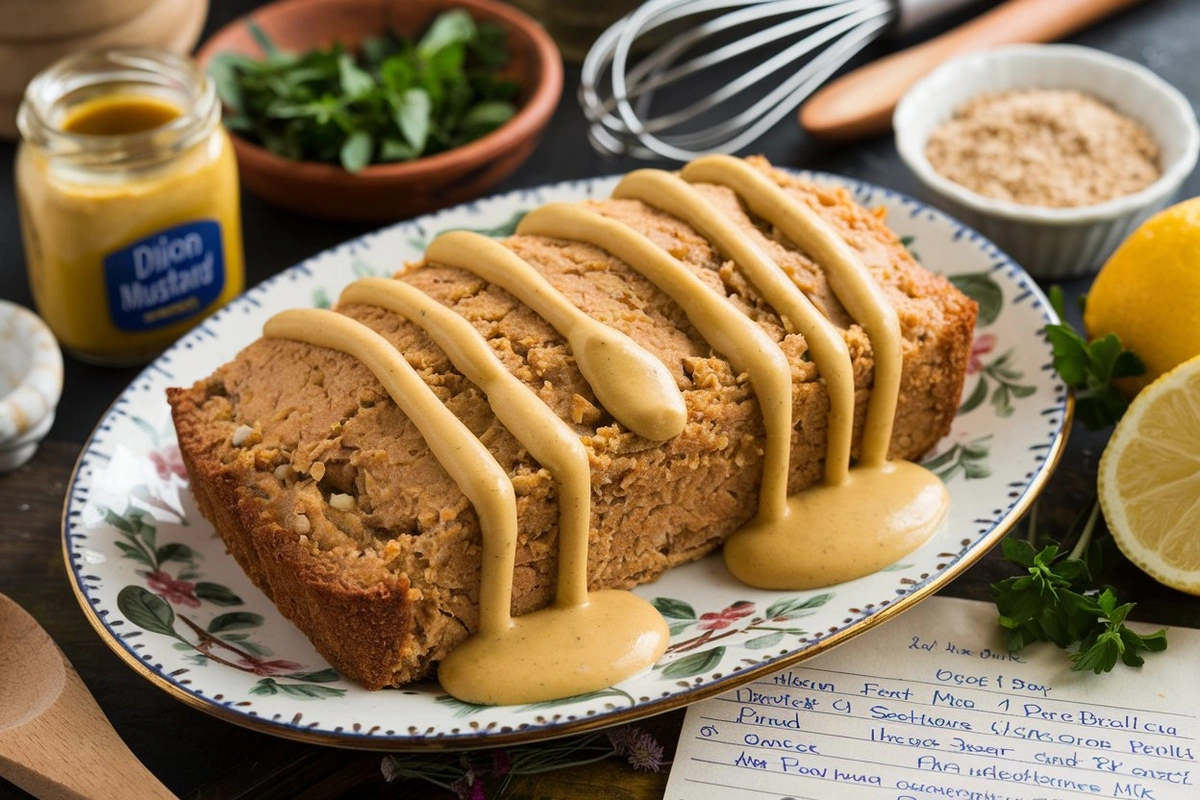 old fashioned mustard sauce for tuna loaf, classic mustard sauce, vintage mustard sauce, traditional tuna loaf recipe, tuna loaf with mustard sauce, homemade mustard sauce for tuna