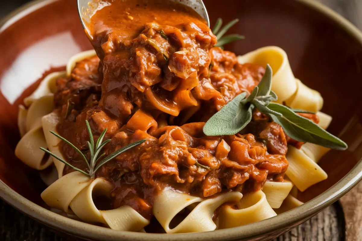 lamb ragu d'Abruzzo rosemary recipe, Abruzzo lamb ragu, Italian lamb ragu, rosemary lamb sauce, traditional lamb ragu recipe, lamb ragu with rosemary