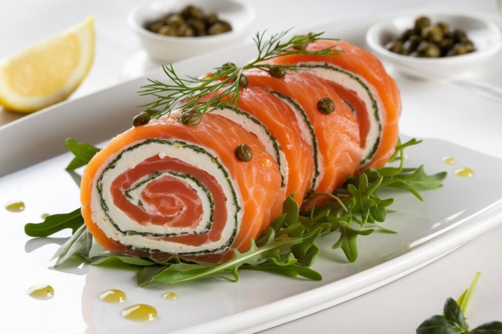 Chatelaine smoked salmon roll, smoked salmon rolls, Chatelaine salmon recipe, easy smoked salmon roll, salmon appetizer recipes