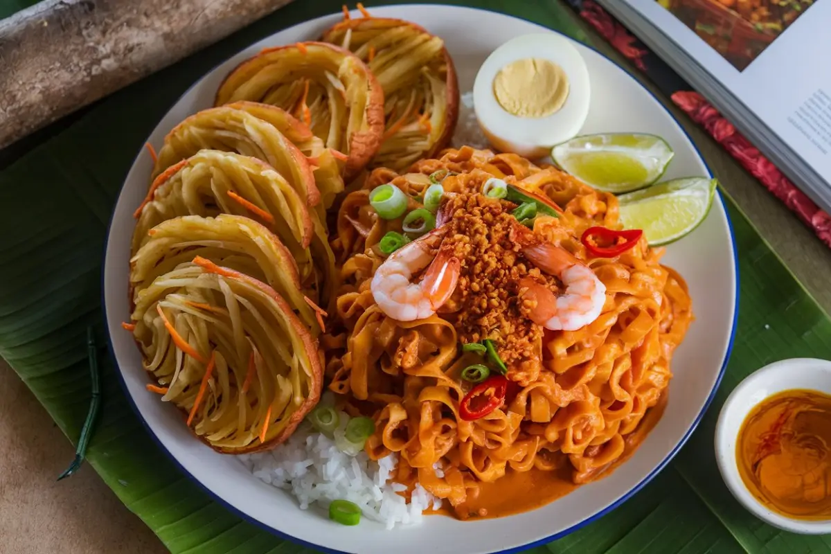 sweet potato ukoy with palabok recipe, Filipino ukoy with palabok, sweet potato fritters with palabok sauce, crispy ukoy with palabok sauce, Filipino ukoy recipe